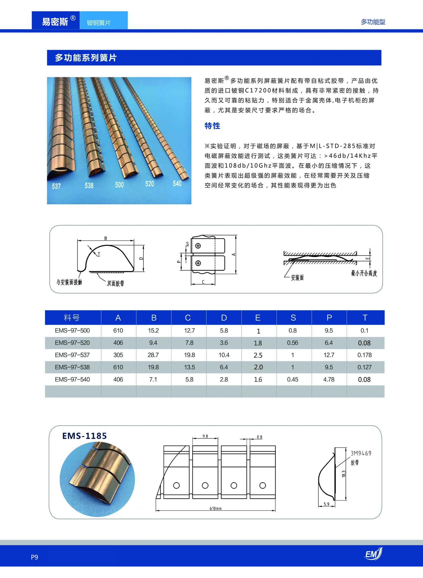 易密斯多功能式铍铜簧片